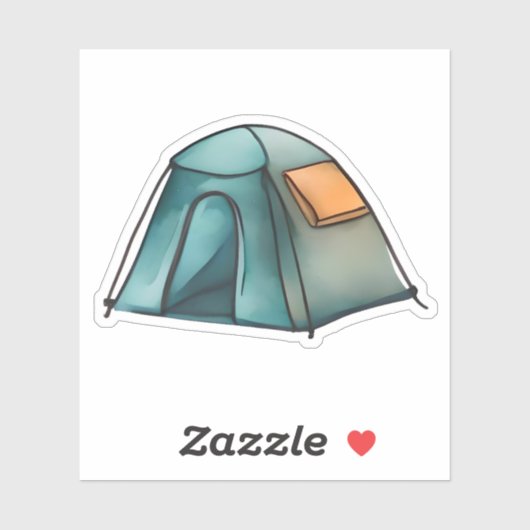 De tent van het avonturenkamp sticker (Vel)