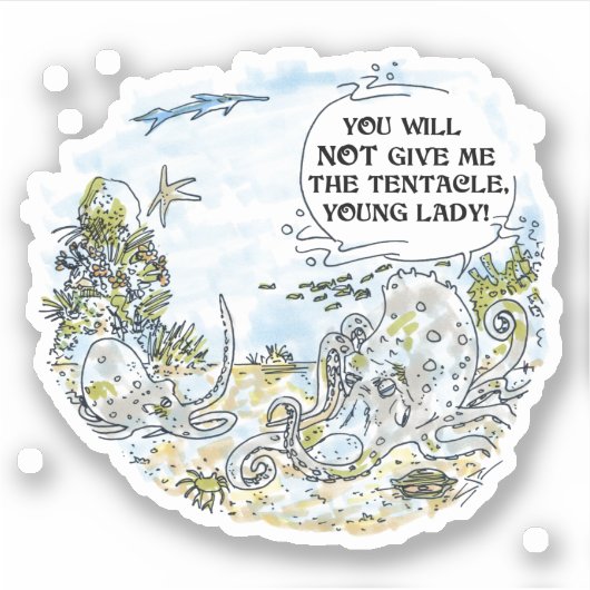 De Tentacle-contoursticker Sticker (Voorkant)