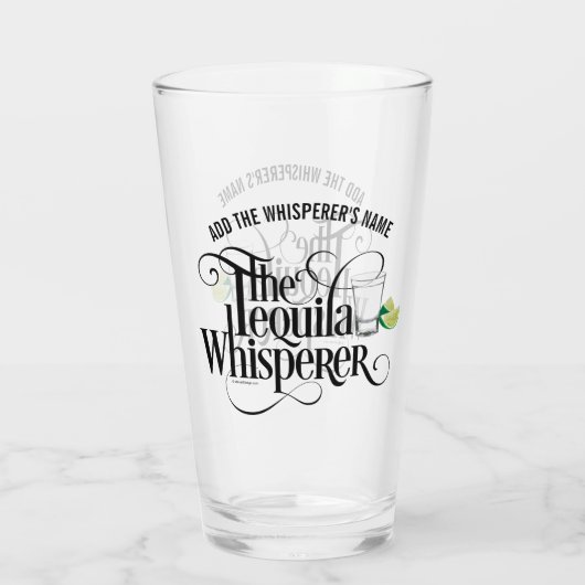 De Tequila Whisperer Glass Glas (Achterkant)