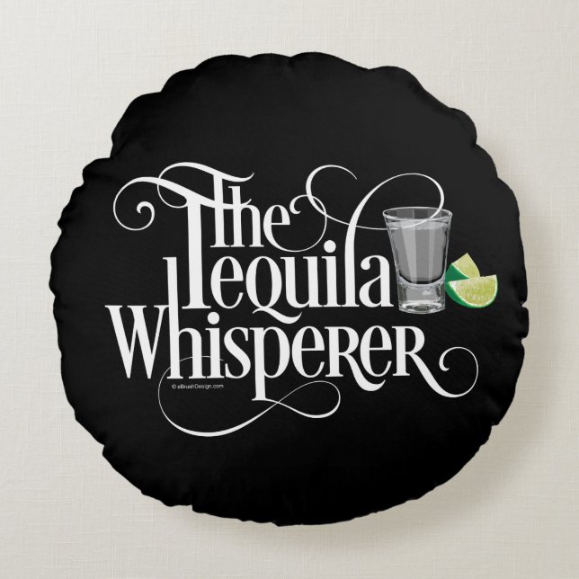 De Tequila Whisperer Round Pillow Rond Kussen (Voorkant)