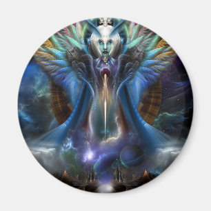 De ternaire majesteit thera fractal portret magneet