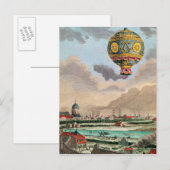 De Terrace van Monsieur Franklin te Passy Briefkaart (Voorkant / Achterkant)