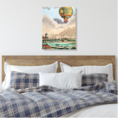 De Terrace van Monsieur Franklin te Passy Canvas Afdruk (Insitu (Slaapkamer))