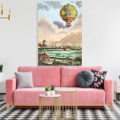 De Terrace van Monsieur Franklin te Passy Canvas Afdruk (Insitu (Woonkamer))