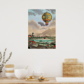 De Terrace van Monsieur Franklin te Passy Poster (Keuken)