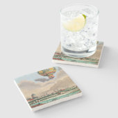 De Terrace van Monsieur Franklin te Passy Stenen Onderzetter (Zijkant)