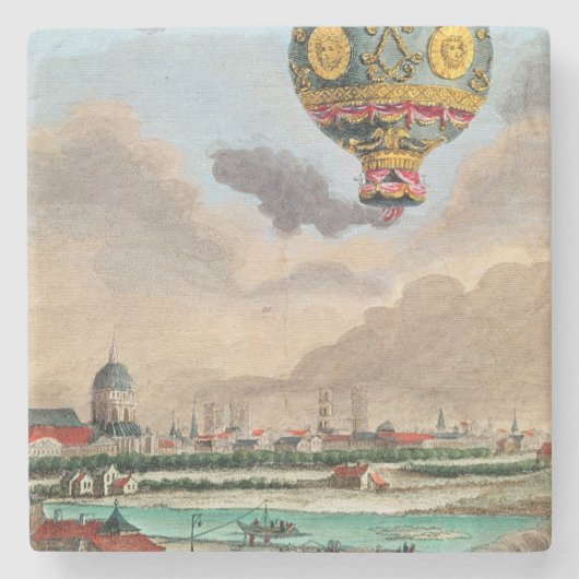 De Terrace van Monsieur Franklin te Passy Stenen Onderzetter (Voorkant)