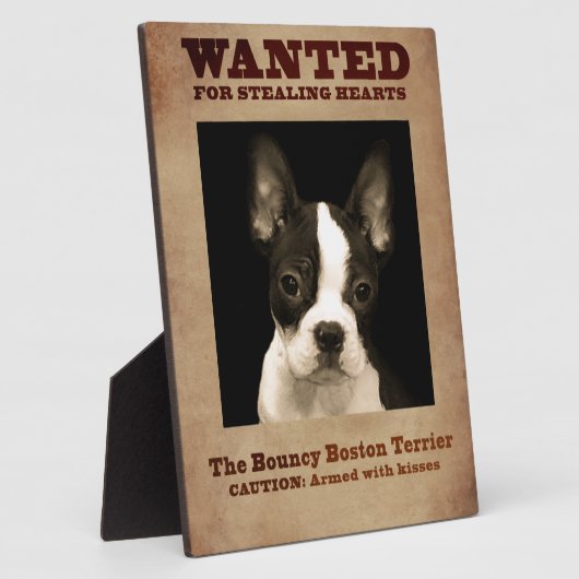 De Terrier Bouncy Boston Fotoplaat (Zijkant)