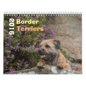 De Terrier Dog van de grens, Middelgrote, Witte Ka Kalender (Hoes)