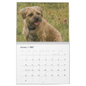 De Terrier Dog van de grens, Middelgrote, Witte Ka Kalender (Jan 2027)