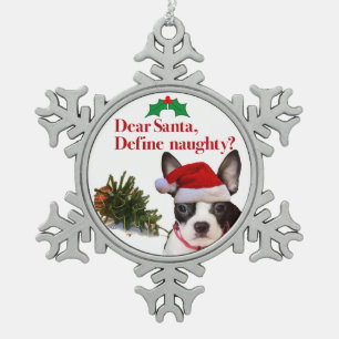 De Terrier Ornament Naughty Boston