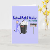 De teruggetrokken PostArbeider duurt Levering Kaart (Gele Bloem)