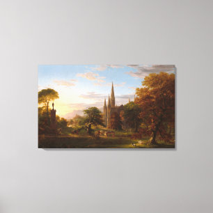 De terugkeer door Thomas Cole Canvas Afdruk