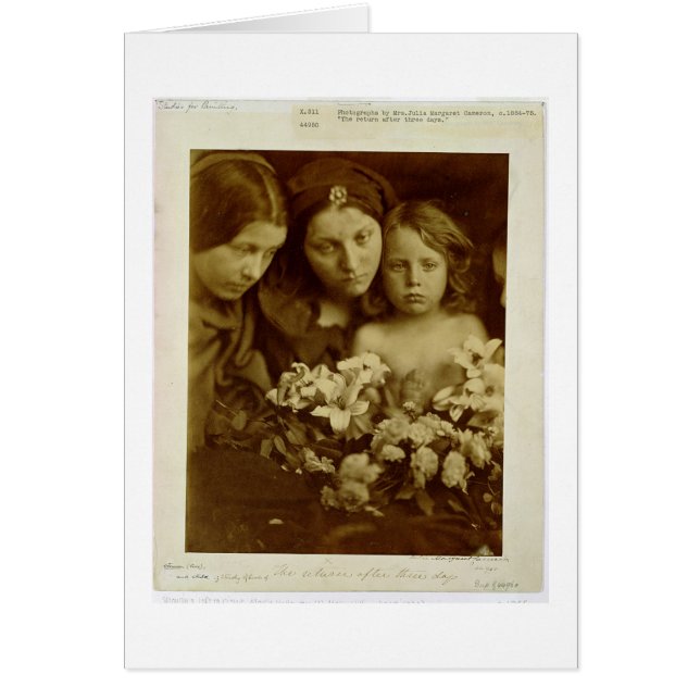 De terugkeer na drie dagen, c.1865 (sepia foto) (Voorkant)