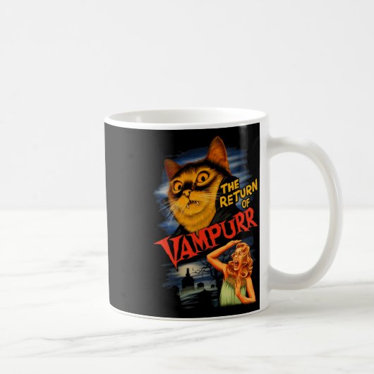 De terugkeer van de funny Cat van Vampurr Koffiemok (Rechts)
