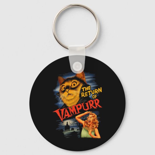 De terugkeer van de funny Cat van Vampurr Sleutelhanger (Voorkant)