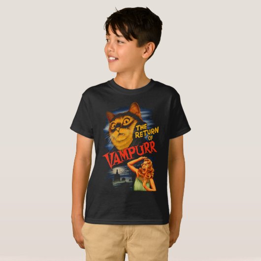 De terugkeer van de funny Cat van Vampurr T-shirt (Voorkant volledig)