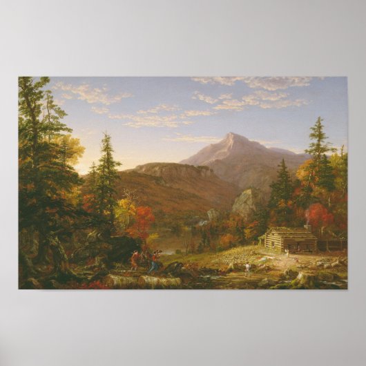 De terugkeer van de jager (1845) - Thomas Cole Poster (Voorkant)
