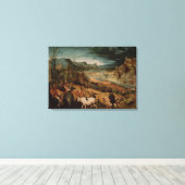 De terugkeer van de kudde 1565 canvas afdruk (Insitu (Houten vloer))