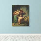 De terugkeer van de kudde canvas afdruk (Insitu (Houten vloer))