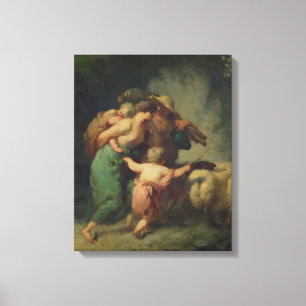 De terugkeer van de kudde canvas afdruk