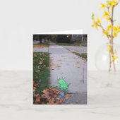 De terugkeer van de Lazy Leaf-Raker Kaart (Gele Bloem)