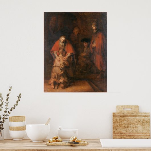 De terugkeer van de prodigal Son Poster (Keuken)