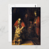 De terugkeer van de prodigale zoon, Inspirerend Briefkaart (Voorkant / Achterkant)