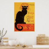 De terugkeer van de zwarte kat vintage poster (Keuken)