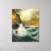 De terugtrekkende golf van Moran, 1909 Canvas Afdruk (Voorkant)