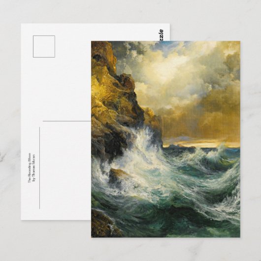 De terugtrekkende golf van Thomas Moran Briefkaart (Voorkant / Achterkant)