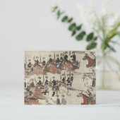 De terugtrekking van majoor Marcus Reno voor de In Briefkaart (Staand voorkant)