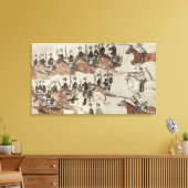 De terugtrekking van majoor Marcus Reno voor de In Canvas Afdruk (Insitu (Woonkamer))