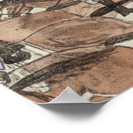 De terugtrekking van majoor Marcus Reno voor de In Poster (Hoek)