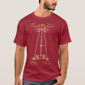 De Tesla Coil Maroon T-shirt (Voorkant)