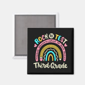De Test Derde Grade Rainbow Test Dag Teacher Stud Magneet (Voorkant / Achterkant)