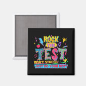 De Test Dont Stress Motivatie Teacher Testing Magneet (Voorkant / Achterkant)