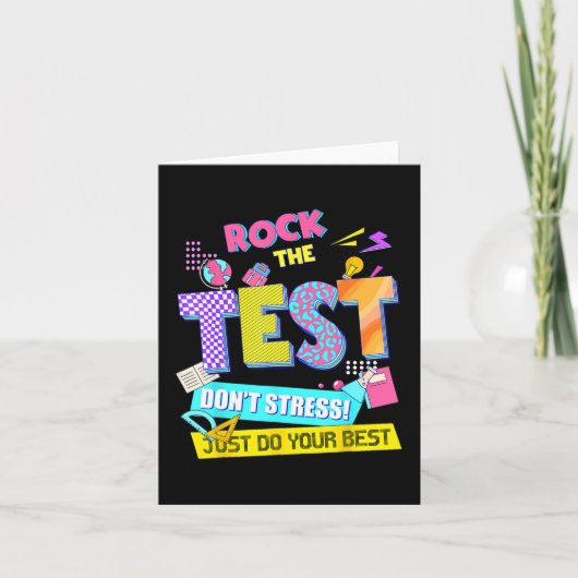 De Test Dont Stress Testing Dag Leraren Studenten Kaart (Voorkant)