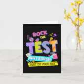 De Test Dont Stress Testing Dag Leraren Studenten Kaart (Gele Bloem)