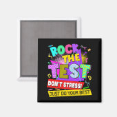 De Test Dont Stress Testing Dag Leraren Studenten Magneet (Voorkant / Achterkant)