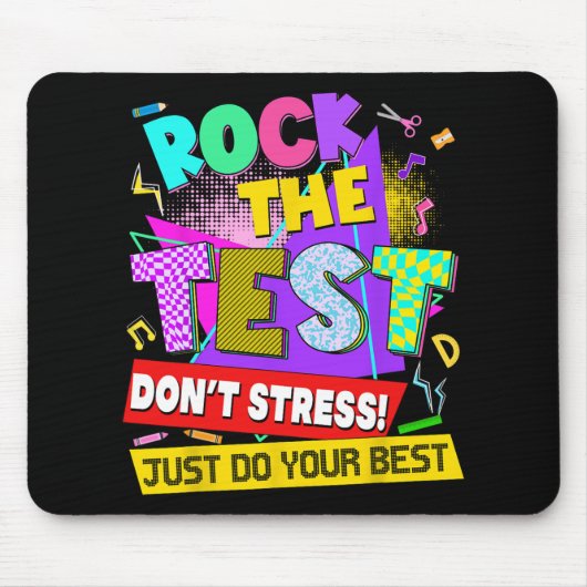 De Test Dont Stress Testing Dag Leraren Studenten Muismat (Voorkant)