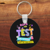 De Test Dont Stress Testing Dag Leraren Studenten Sleutelhanger (Voorkant)