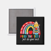 De test grappige leraar testdag regenboog kabouter magneet (Voorkant / Achterkant)