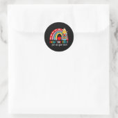 De test grappige leraar testdag regenboog kabouter ronde sticker (Tas)
