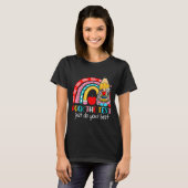 De test grappige leraar testdag regenboog kabouter t-shirt (Voorkant volledig)