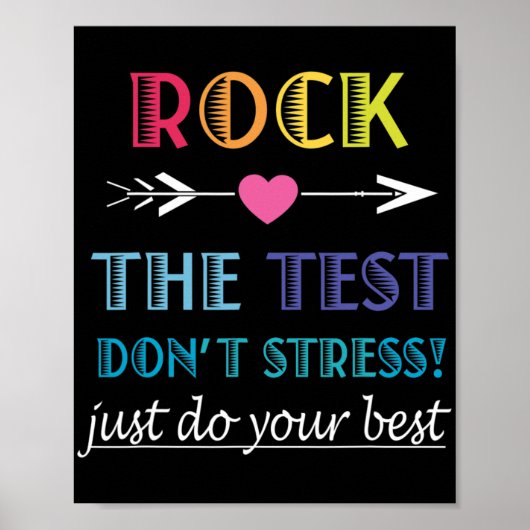 De Test-grappige School Student Teacher Day Poster (Voorkant)