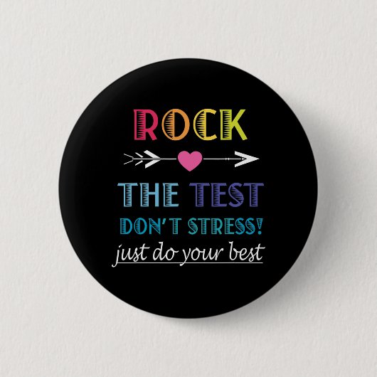 De Test-grappige School Student Teacher Day Ronde Button 5,7 Cm (Voorkant)