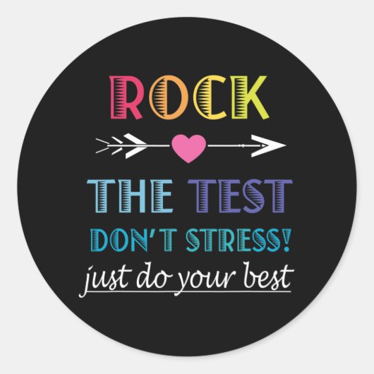 De Test-grappige School Student Teacher Day Ronde Sticker (Voorkant)