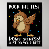 De test heeft geen stress doe gewoon je beste uil  poster (Voorkant)