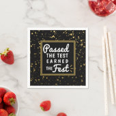 De test kreeg het Afstudeerder Fest Gold Confetti. Servet (Insitu)